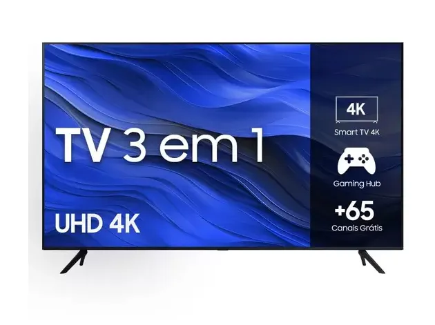 Smart Tv Samsung 58&Quot; Uhd 4k 58cu7700 2023, Processador Crystal 4k, Gaming Hub Tela Sem Limites